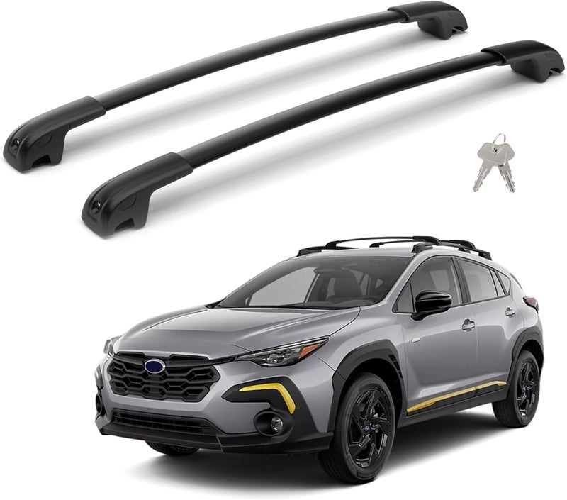 FLYCLE 300LBS Lockable Roof Rack Cross Bars Compatible with Subaru Crosstrek 2018-2023 & Impreza 2017-2023, Aluminum Anti-Corrosion Cross Bar Fit Luggage Kayaks Bicycles Snowboard with Raised Side Rails - Image 1